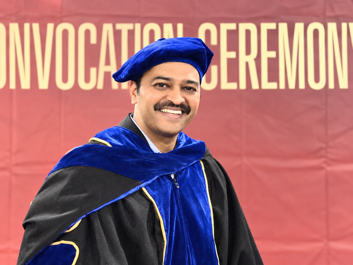 Dr. Radhesh Reddy Gurrala in academic regalia at the 2026 convocation ceremony